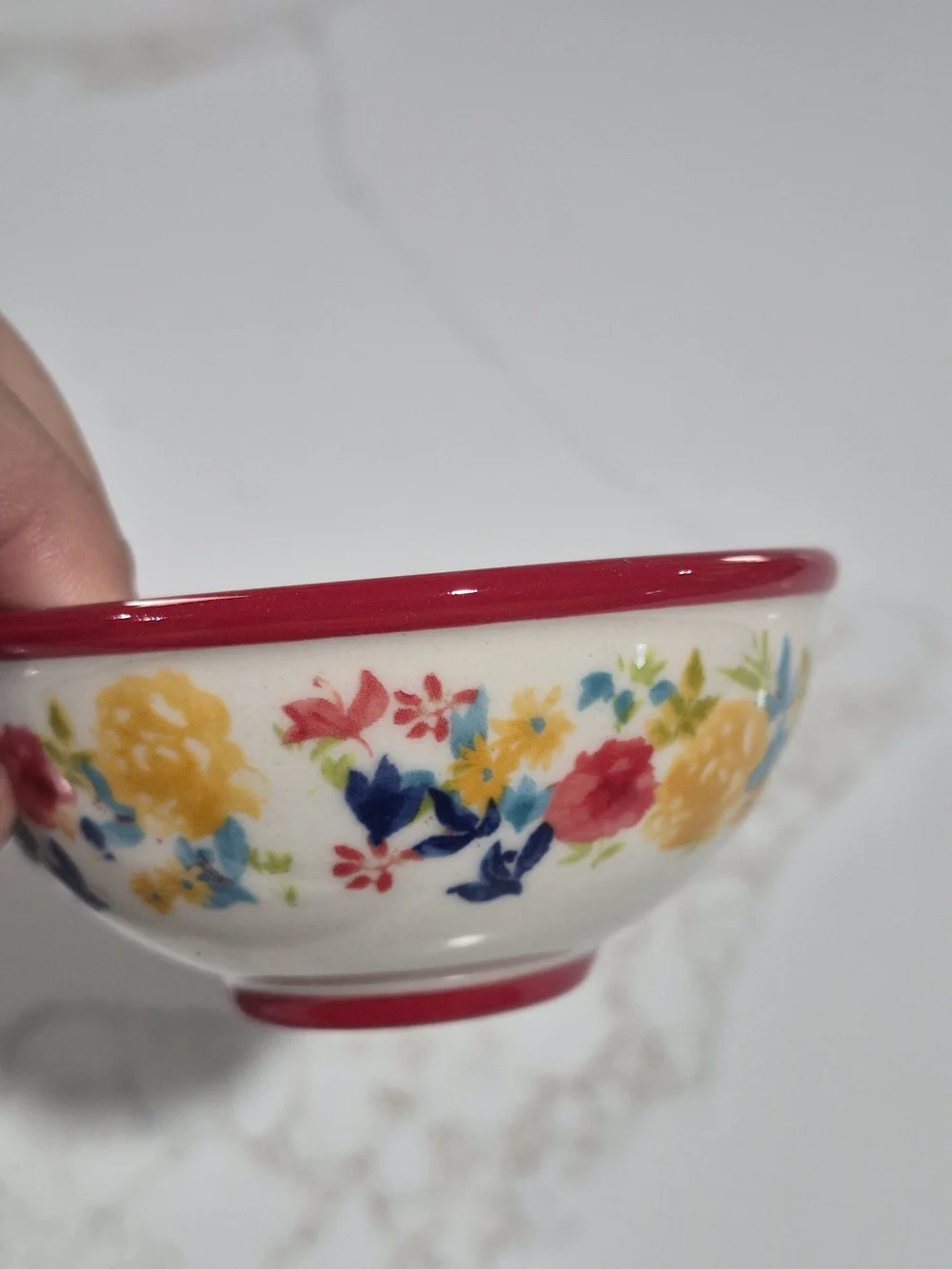The Pioneer Woman HTF Set of 4 Mini Ceramic Bowls Floral OS